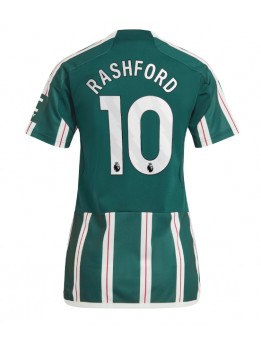 Manchester United Marcus Rashford #10 Zenski Gostujuci Dres 2023-24 Kratak Rukavima